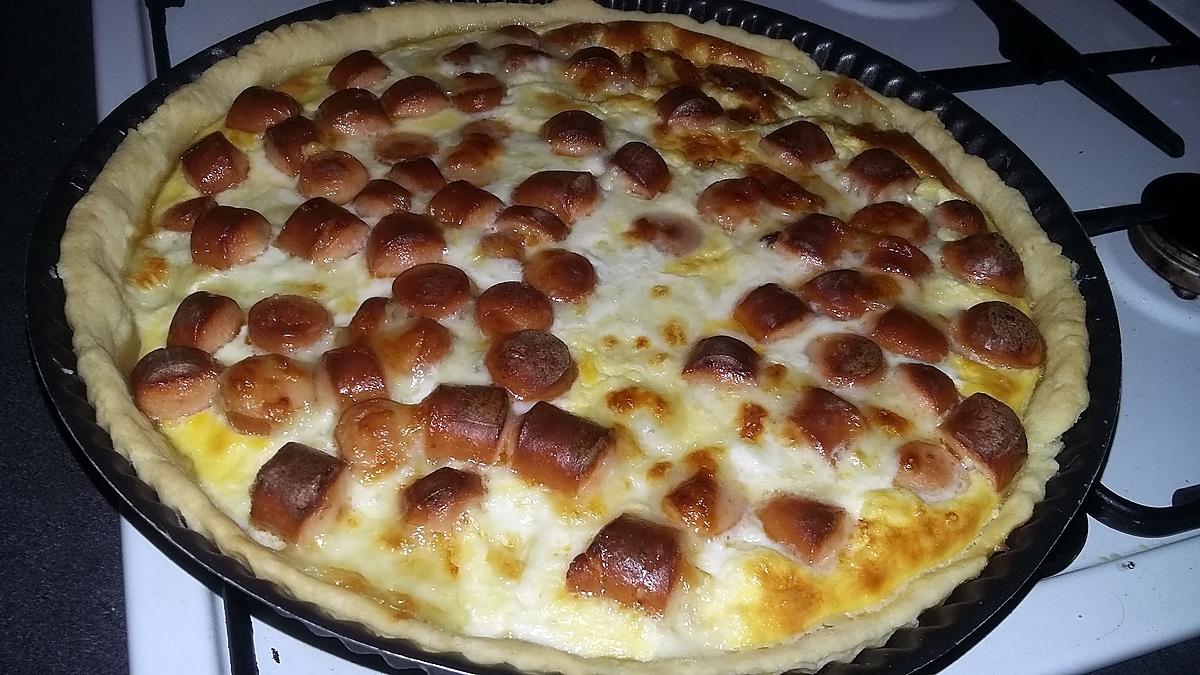 recette Tarte aux Knakis et mozzarella