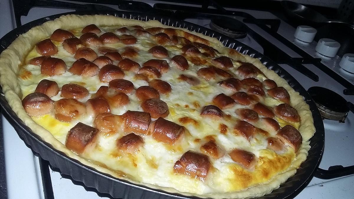 recette Tarte aux Knakis et mozzarella