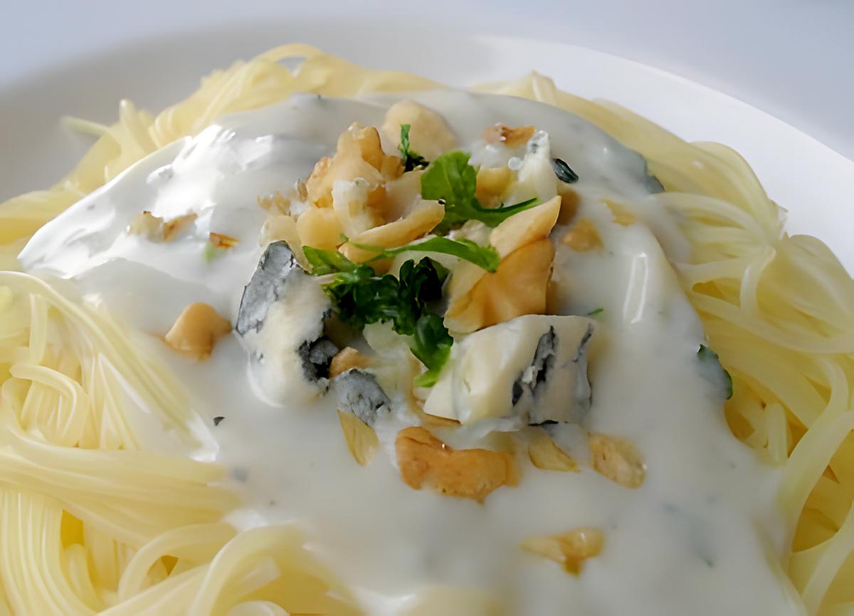 recette Spaghettis aux Noix, Sauce au Bleu