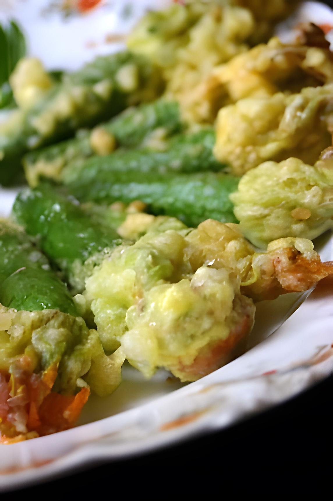 recette Tempura de fleurs de courgettes