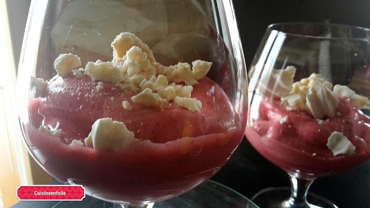 recette Sorbet framboise express et sans sorbetière