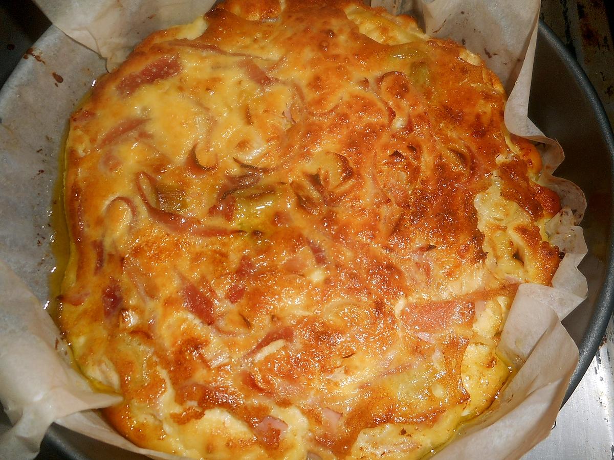 recette Frittata aux poireaux et jambon