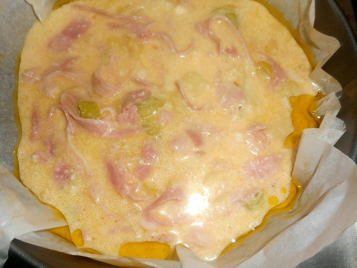 recette Frittata aux poireaux et jambon