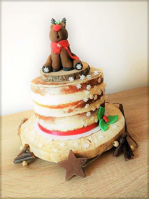 recette Gâteau "Naked-Cake"Rennes Rudolphe pour le spéctacle gouter de noel à l'ecole de mon fils!