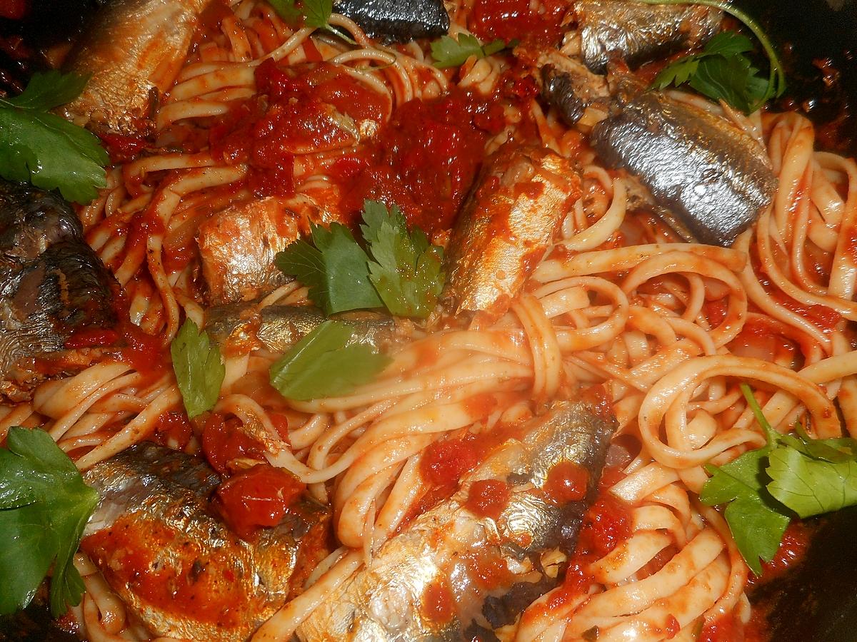 recette Linguines aux sardines a l huile d olive