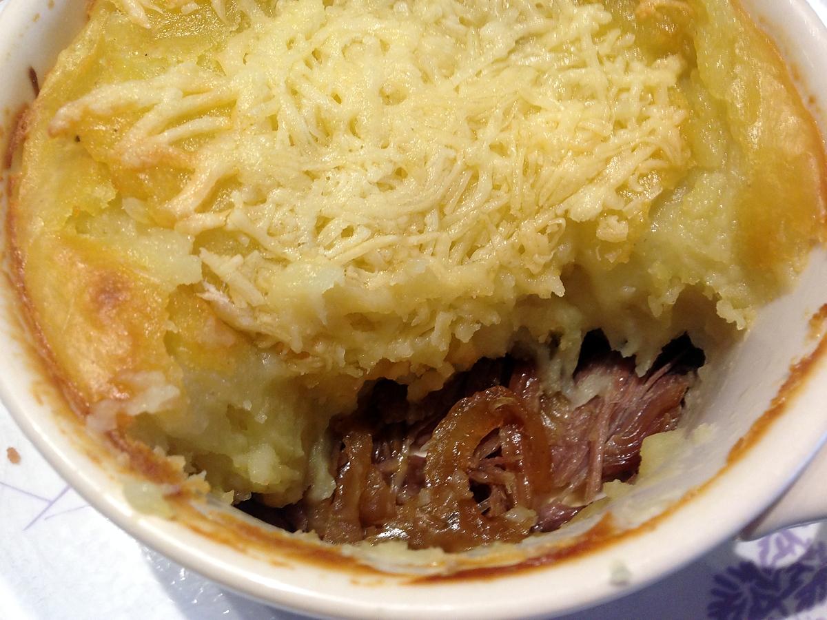 recette Hachi-parmentier de canard confit au confit d'oignon