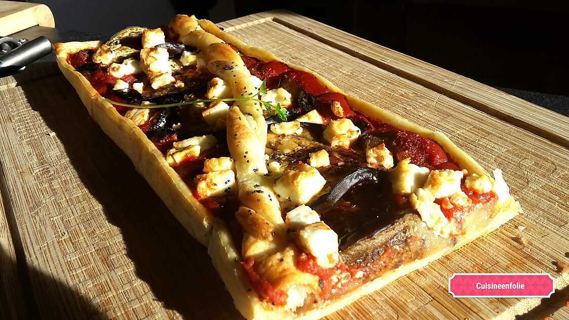 Recette de Tarte aux légumes du soleil et à la fêta
