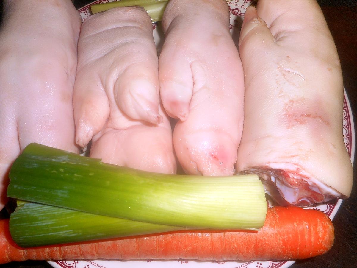 recette Pavés de pieds de porc croustillants