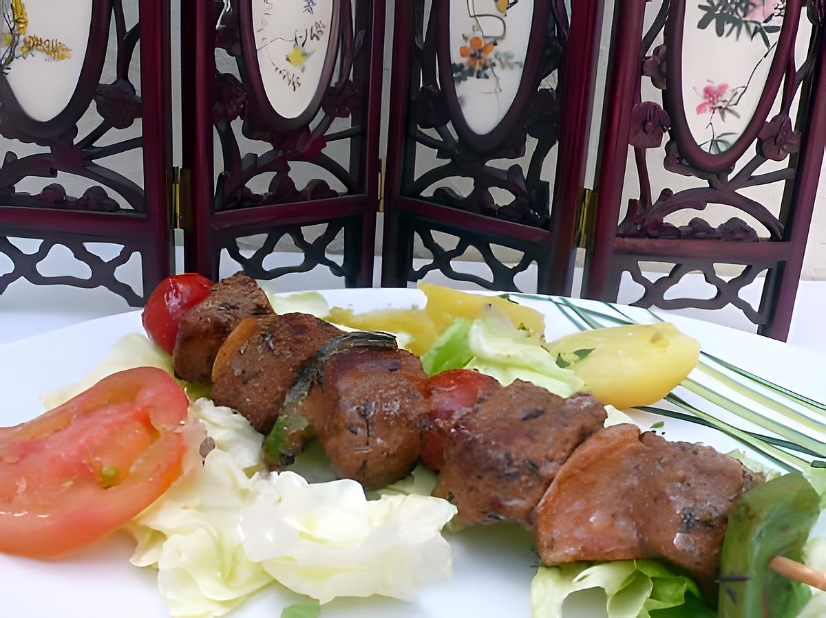 recette BROCHETTES DE BOEUF