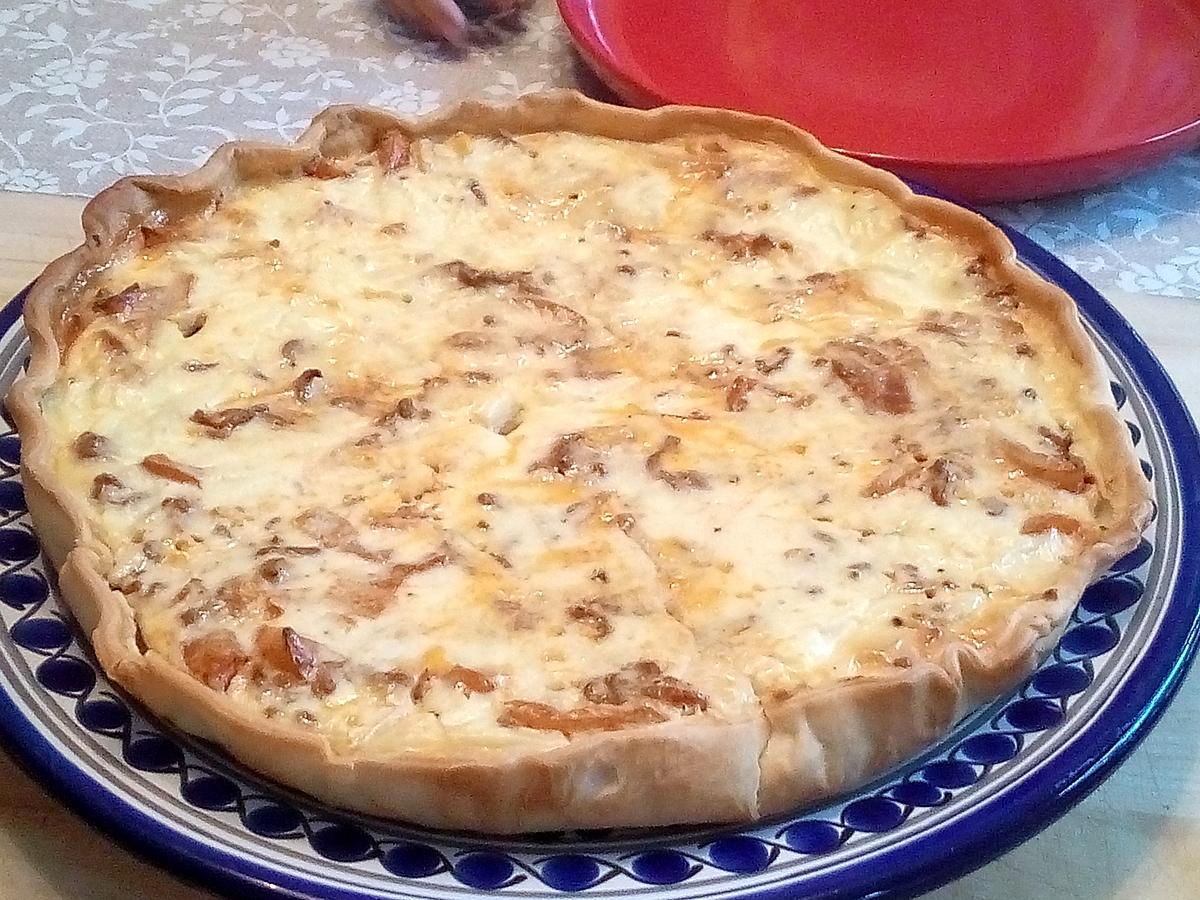 recette Quiche poulet et fourme d'Ambert