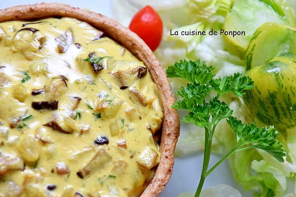 recette Quiche aux champignons et chorizo