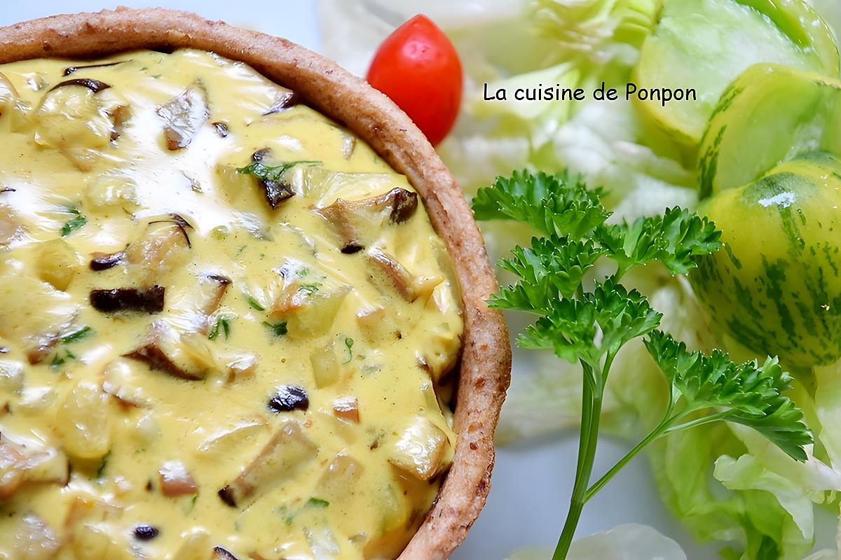 recette Quiche aux champignons et chorizo