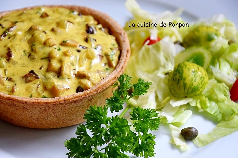 recette Quiche aux champignons et chorizo