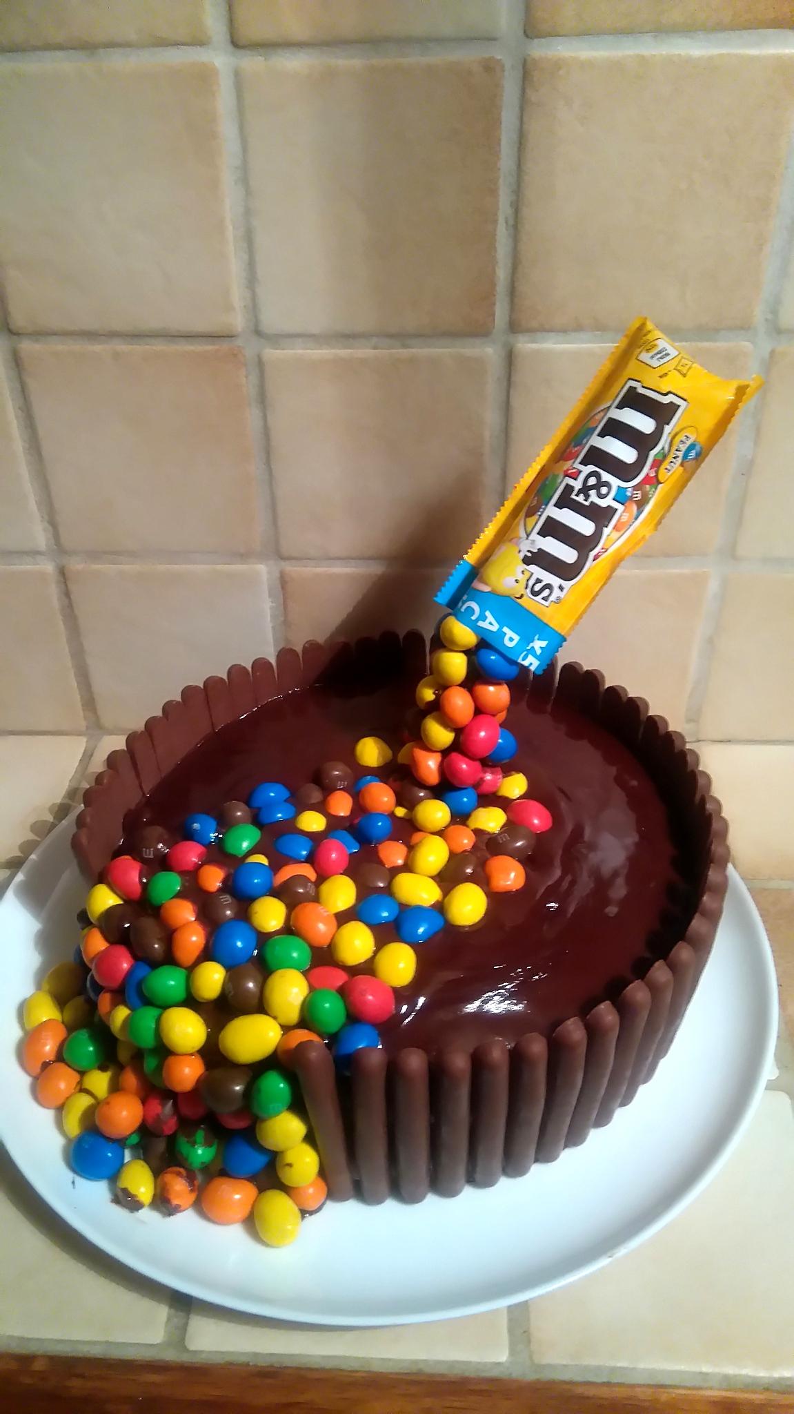 recette Gravity m&m's cake