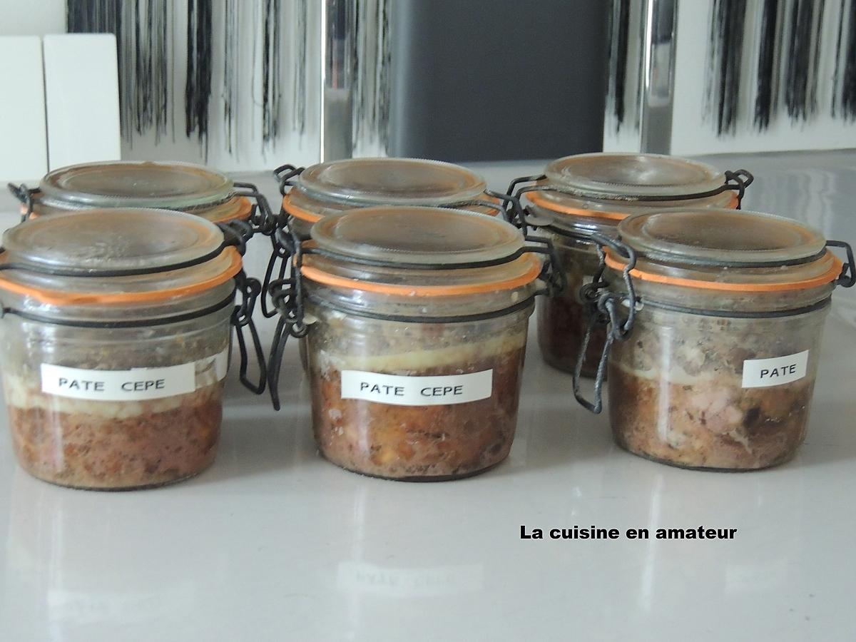 recette Pâté de campagne aux cèpes et cognac