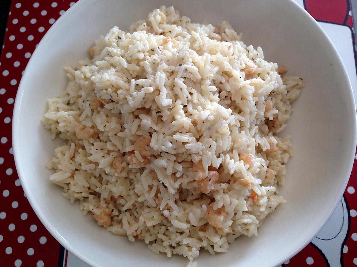 recette Risotto aux crevettes roses (restes de riz cuit)