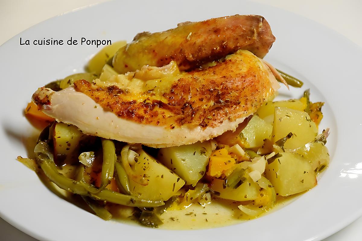 recette Pintadeau accompagné de ses légumes en sachet cuisson