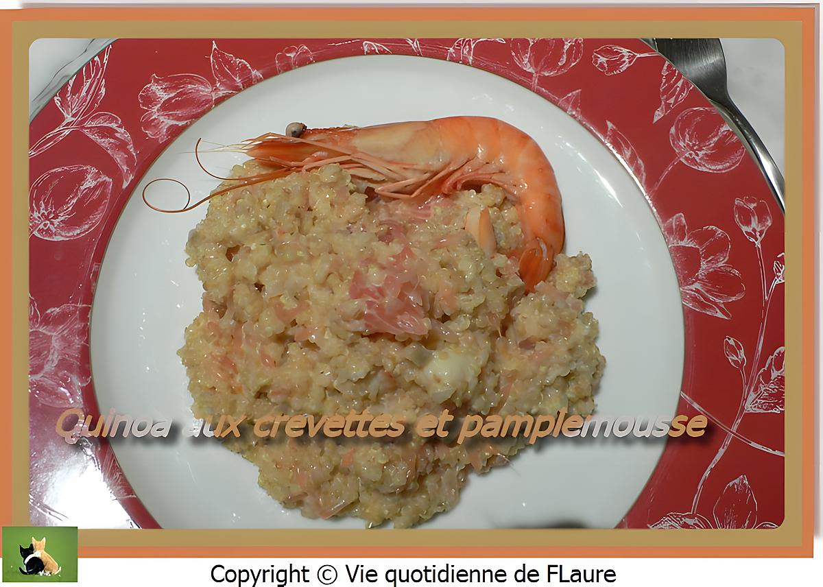 recette Quinoa aux crevettes et pamplemousse