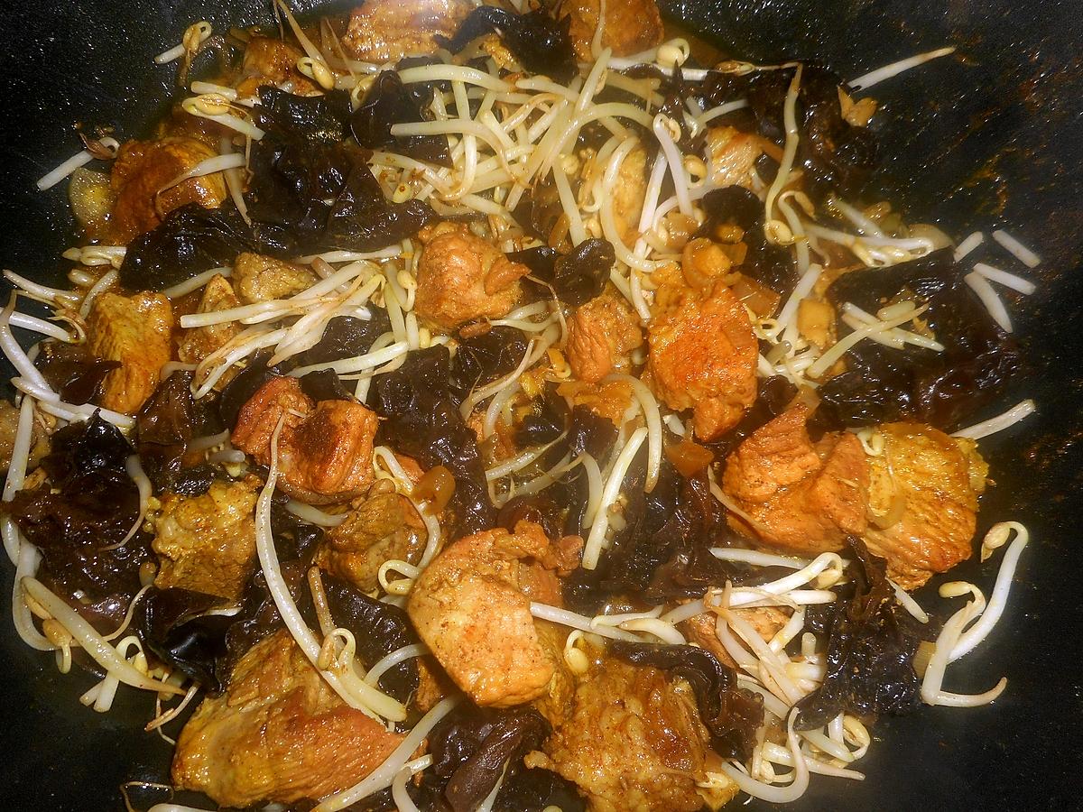recette Porc aux champignons noirs