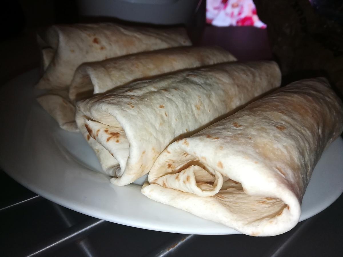 recette Wraps poulet oignons frits