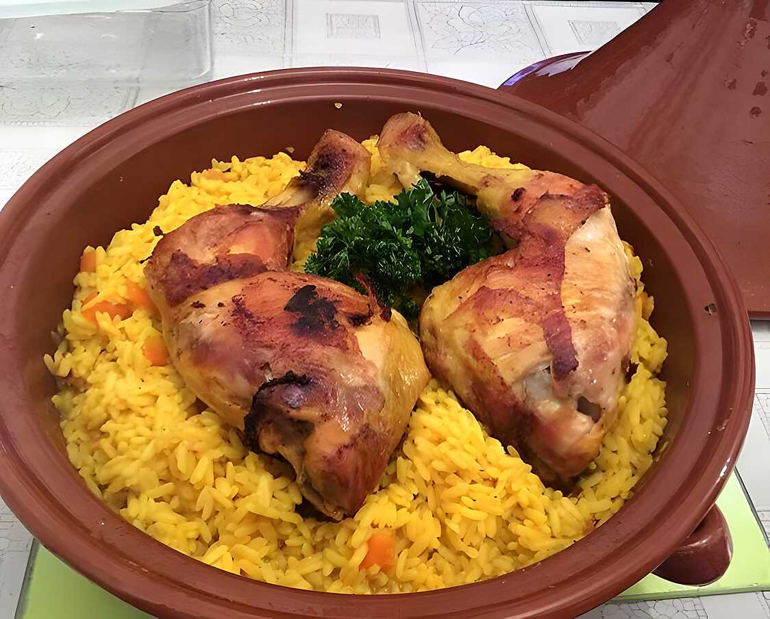 Recette de POULET ET SON RIZ SAFRANÉ