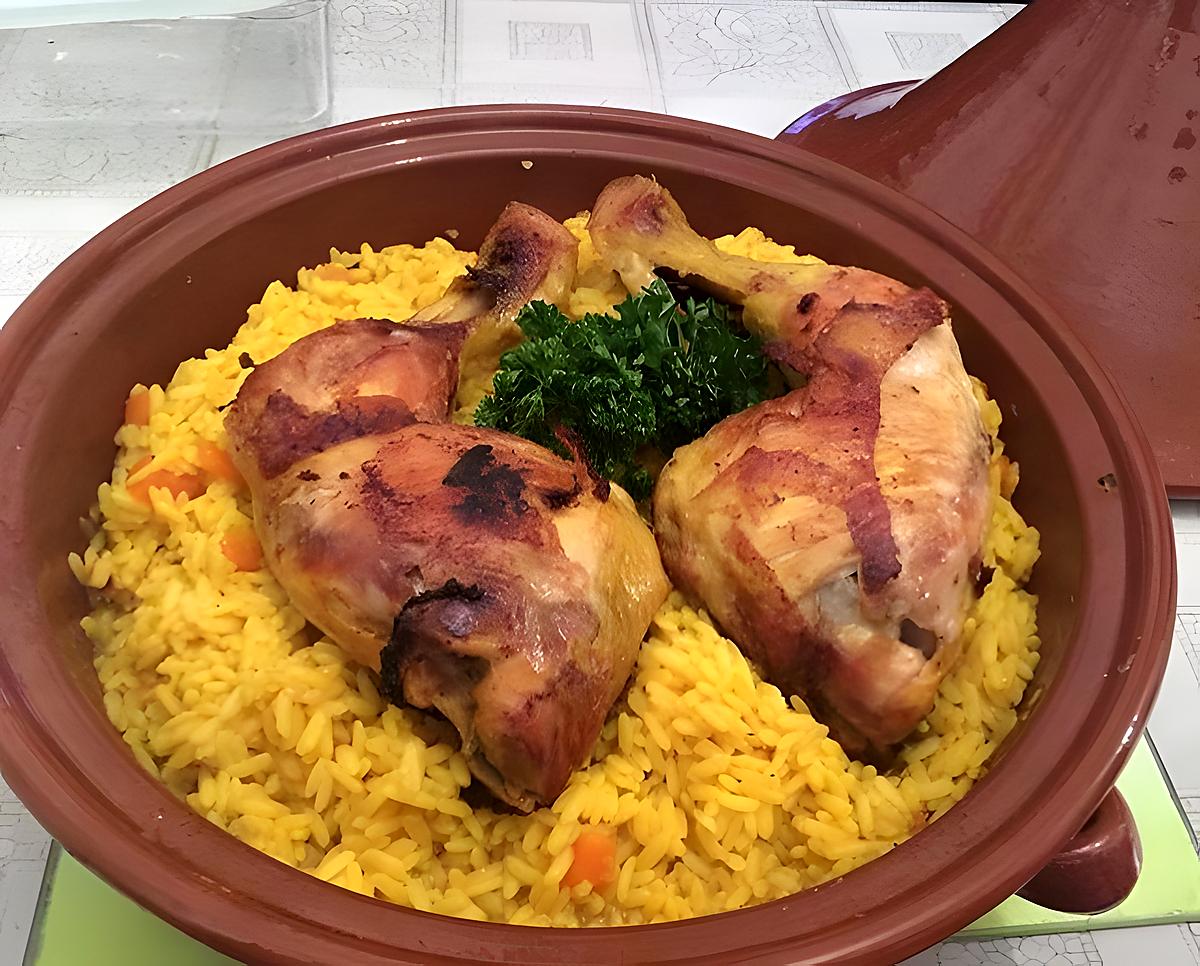 recette POULET ET SON RIZ SAFRANÉ