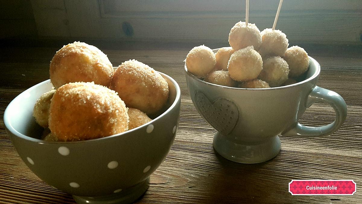 recette Pizza balls sucrés natures ou aux pommes