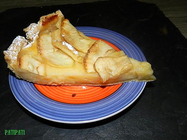 recette Tarte aux pommes à la crème pâtissière