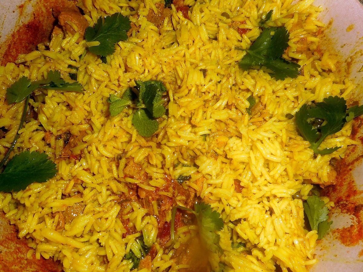 recette Biryani a l agneau et lentilles