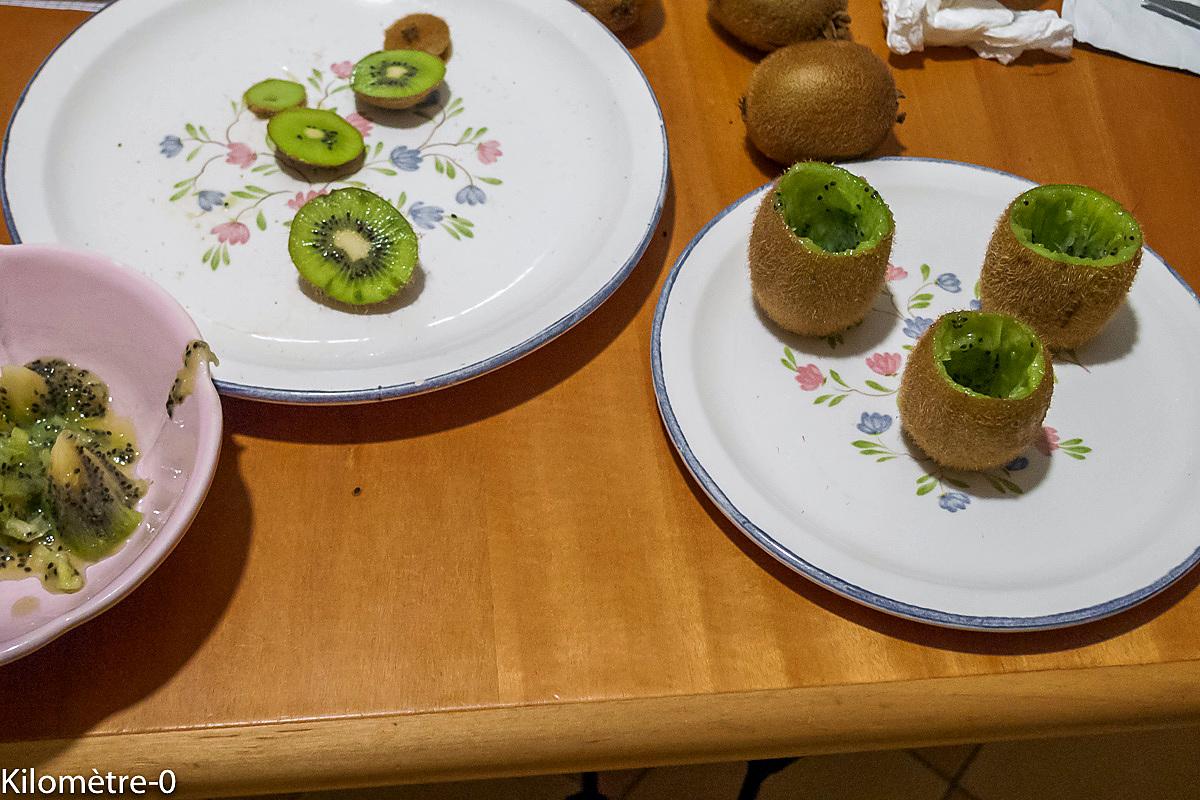 recette Kiwi aux pétoncles et aux groseilles