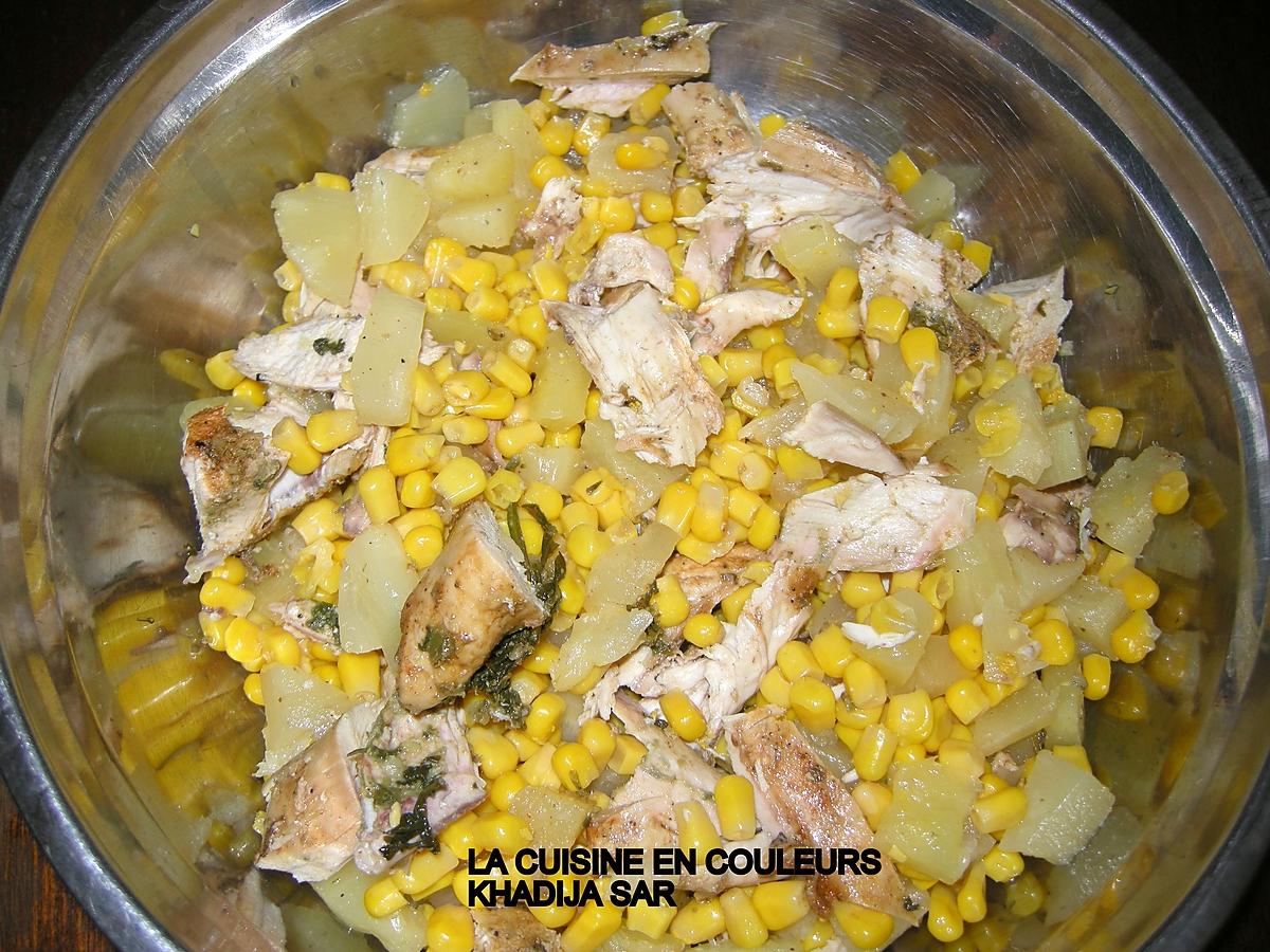 recette Salade au poulet et à l’ananas