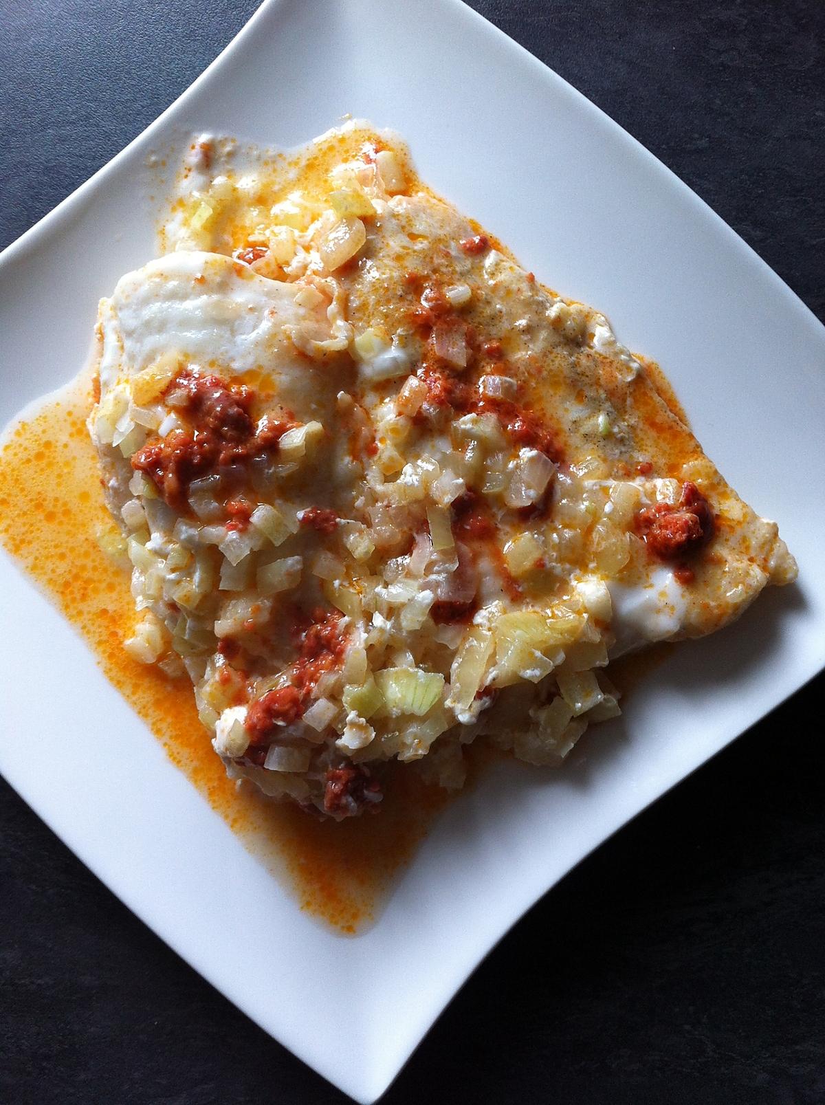 recette Filet de loup de mer à la crème de chorizo au micro-ondes