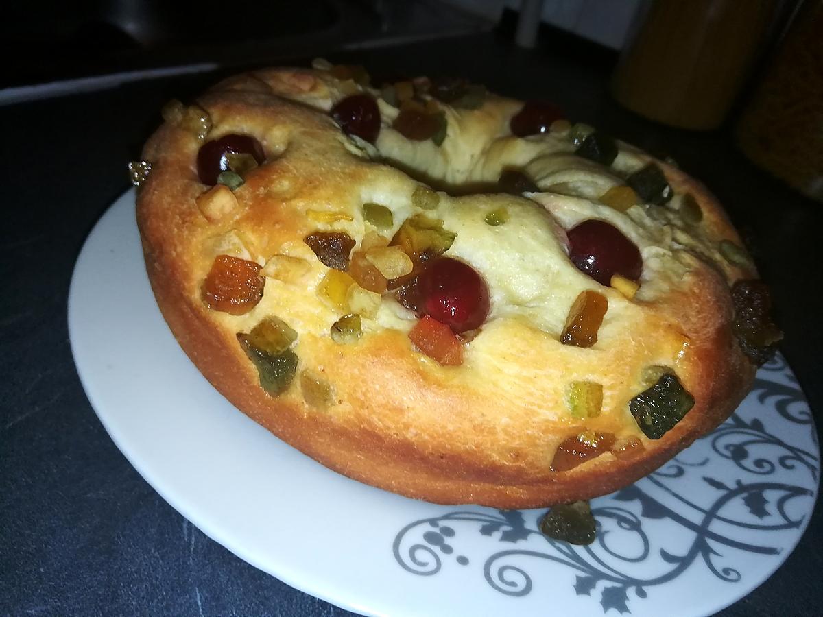 recette Brioche des rois au fruits confits