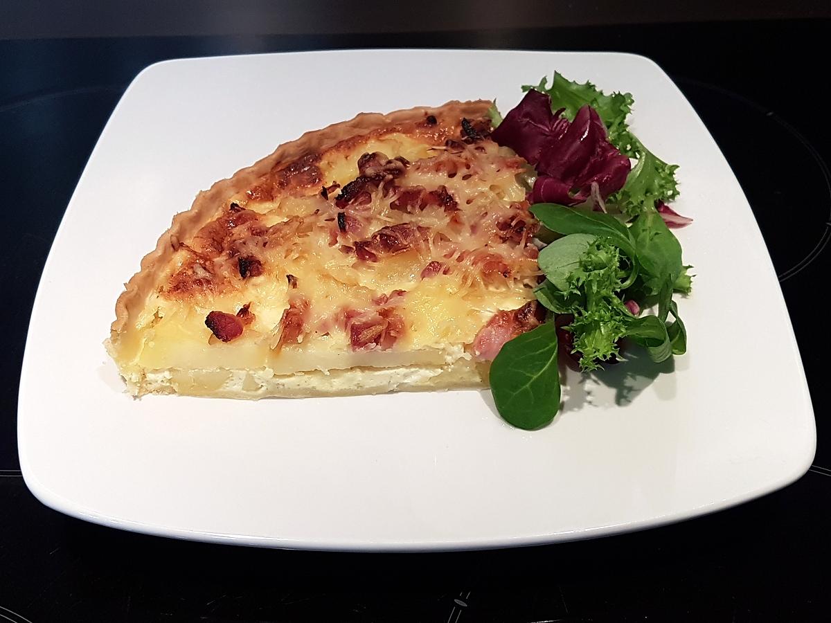 recette Tarte oignons lardons pommes de terre