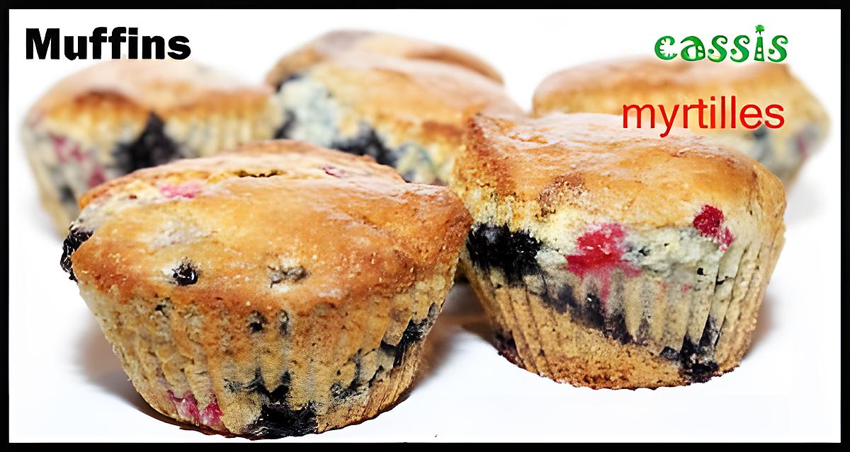 recette muffins aux myrtilles et cassis