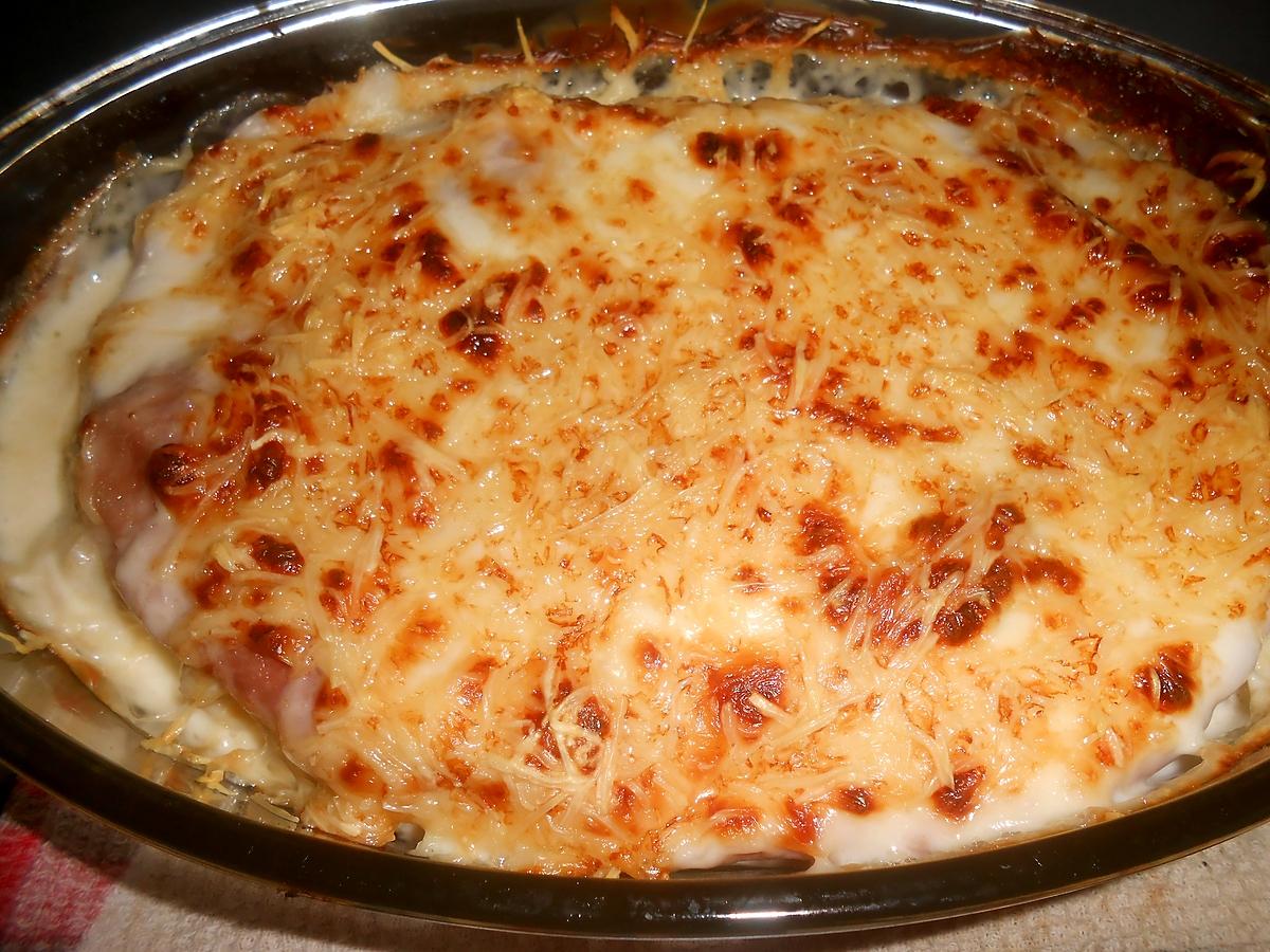 recette GRATIN DE CHOU FLEUR AU JAMBON