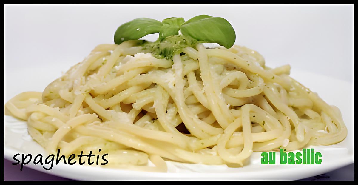 recette Spaghettis au basilic