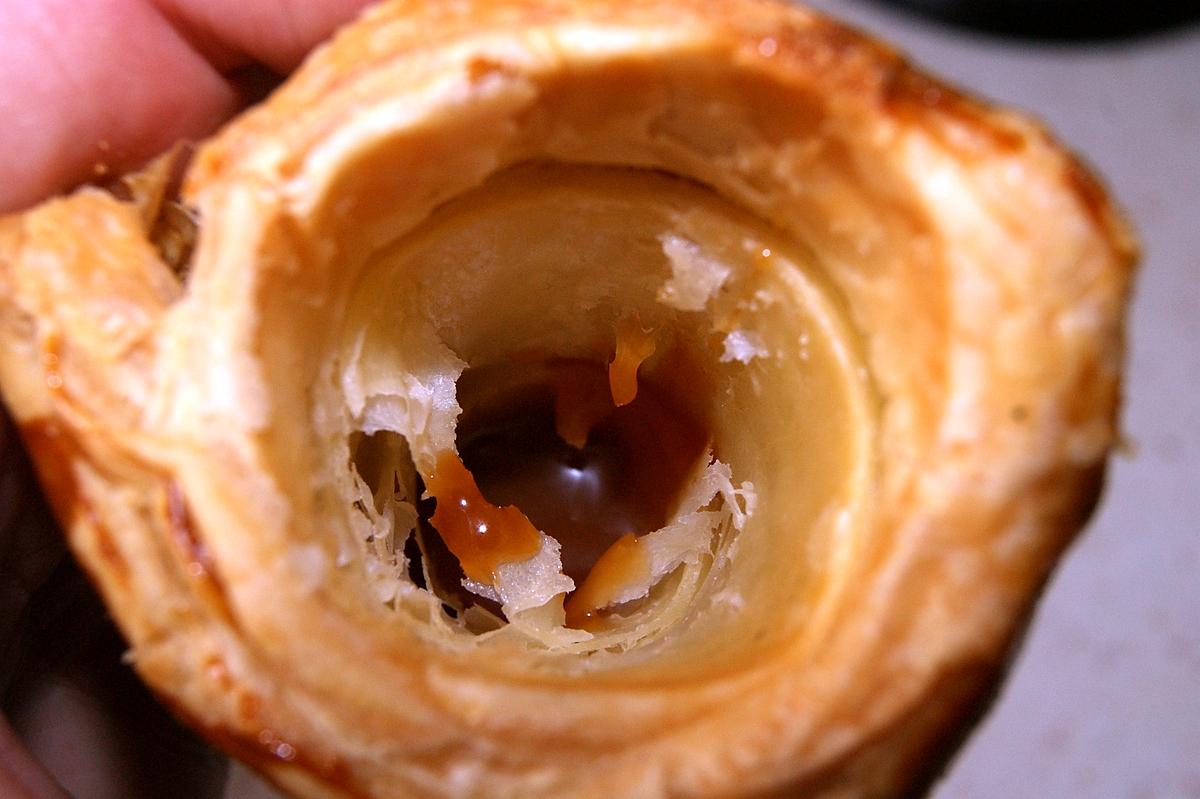 recette Tubes ou cornets à la crème et caramel beurre salé