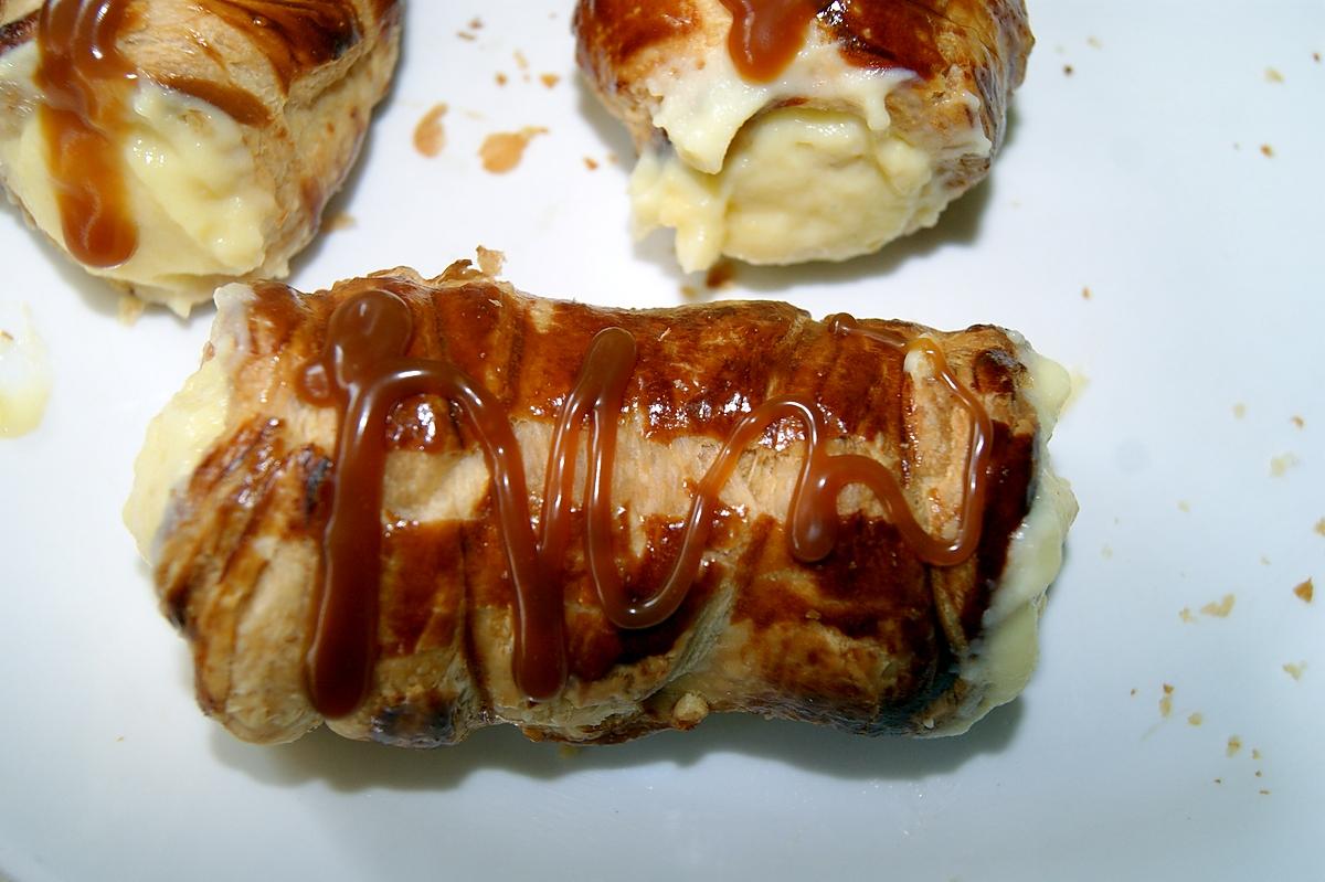 recette Tubes ou cornets à la crème et caramel beurre salé