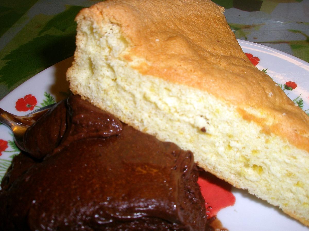 recette Gâteau de Savoie et sa mousse au chocolat