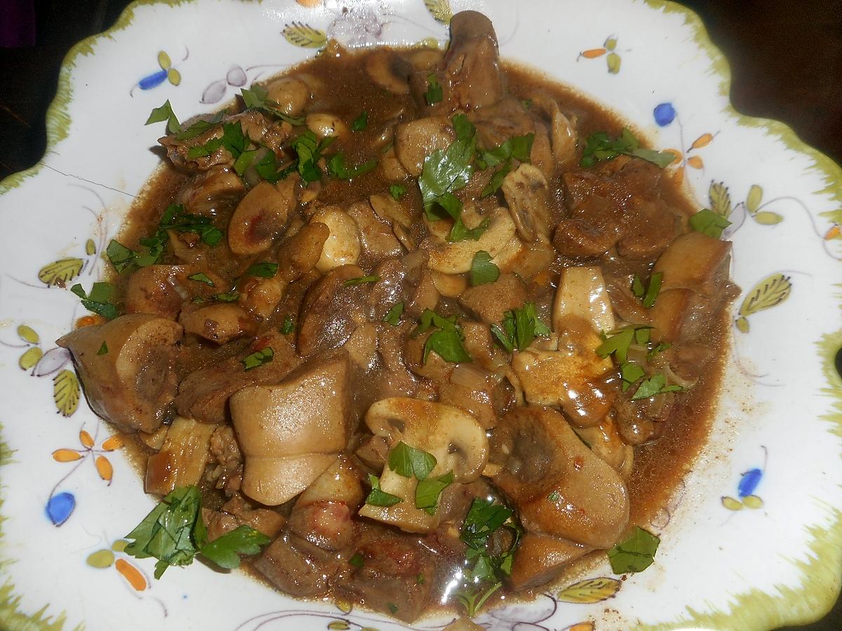 recette Rognon de boeuf bercy