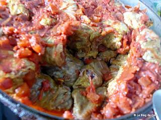 recette Dolmas au chou chinois / Feuilles de chou farcies