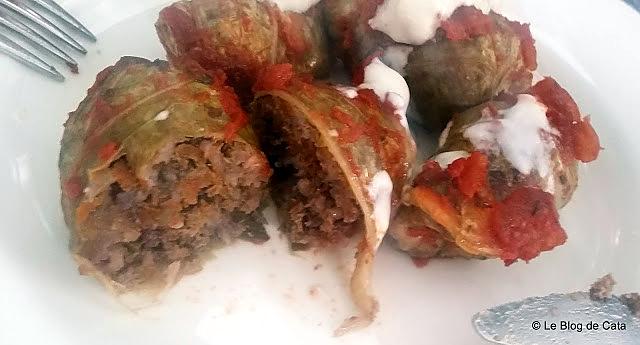 recette Dolmas au chou chinois / Feuilles de chou farcies