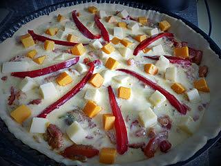 recette Quiche lorraine aux 2 fromages