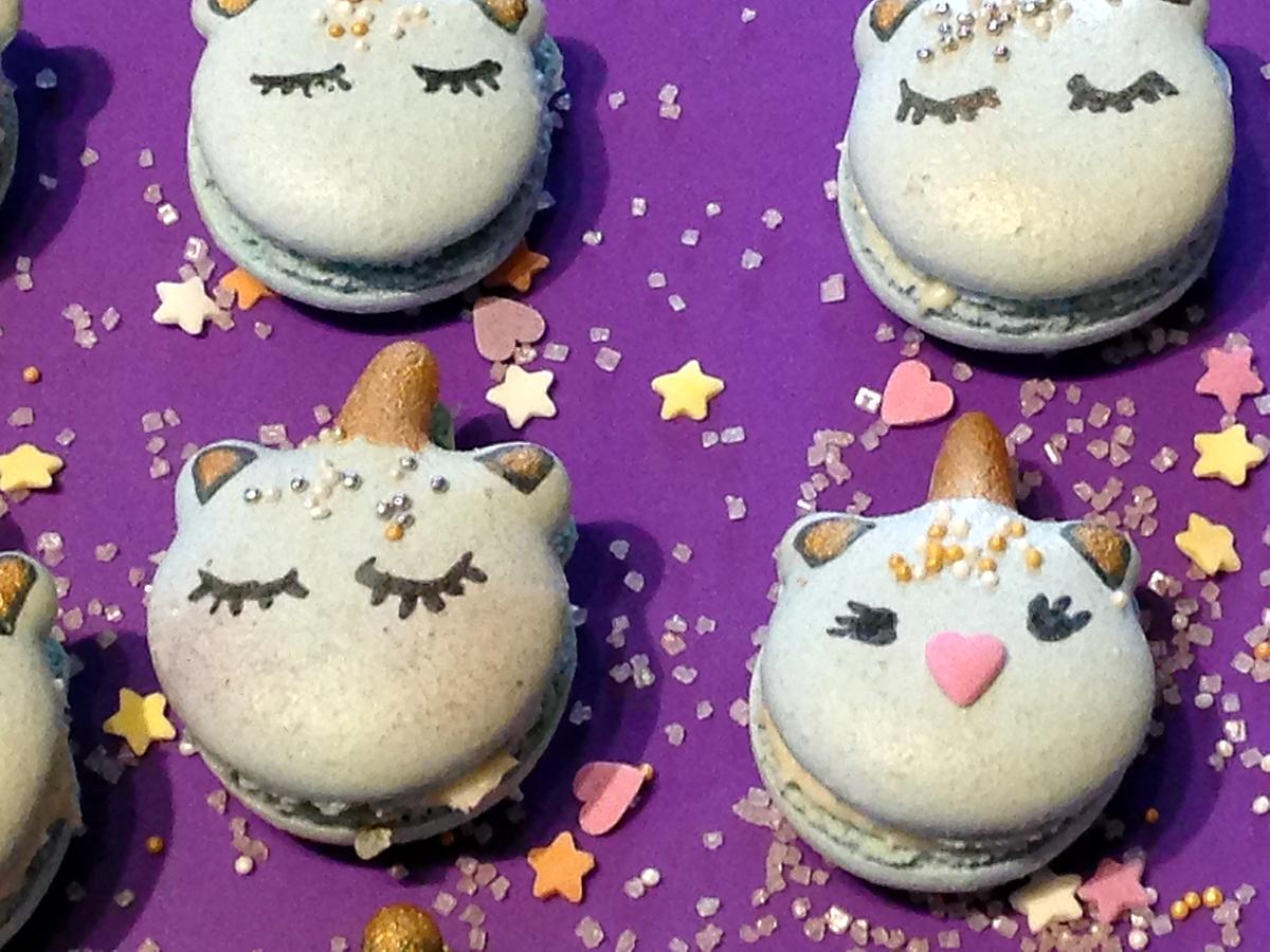 recette Macarons licorne ganache coco