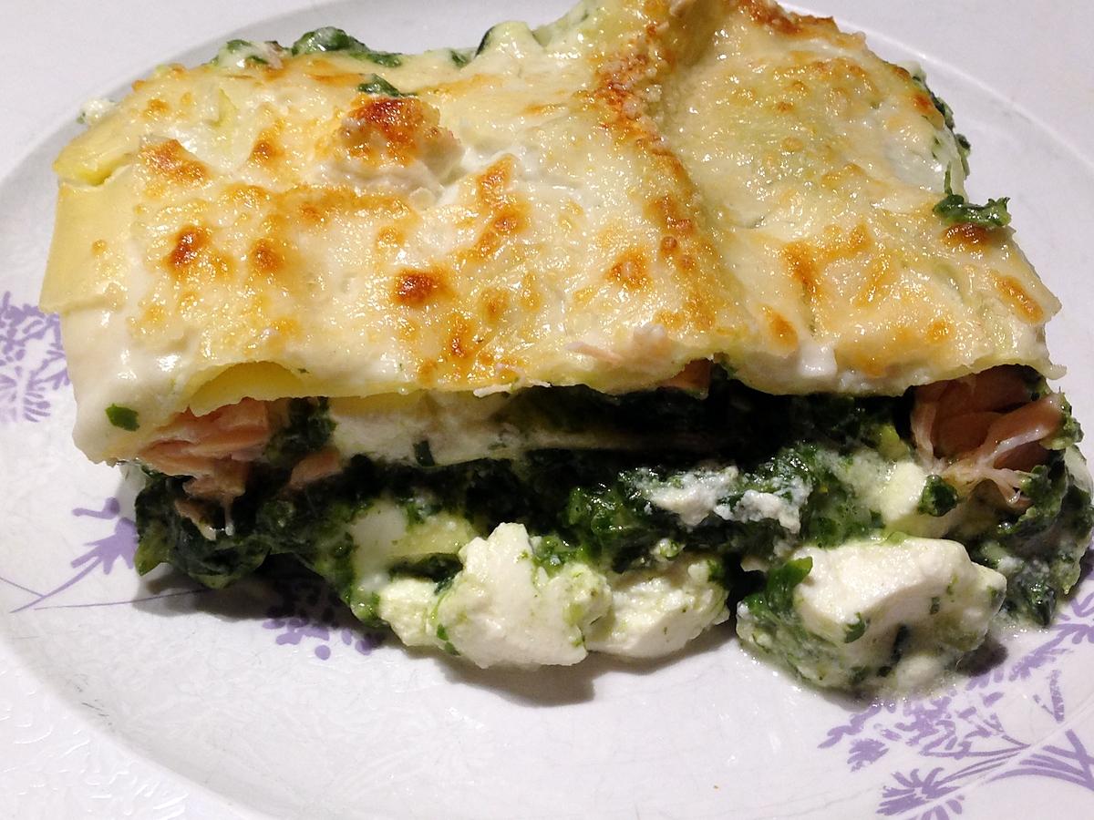 recette Lasagnes épinards, saumon et ricotta