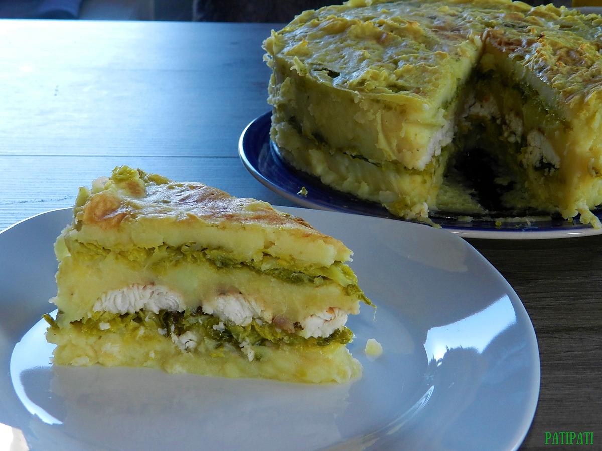 recette Gâteau de pomme de terre au chou vert et cabillaud