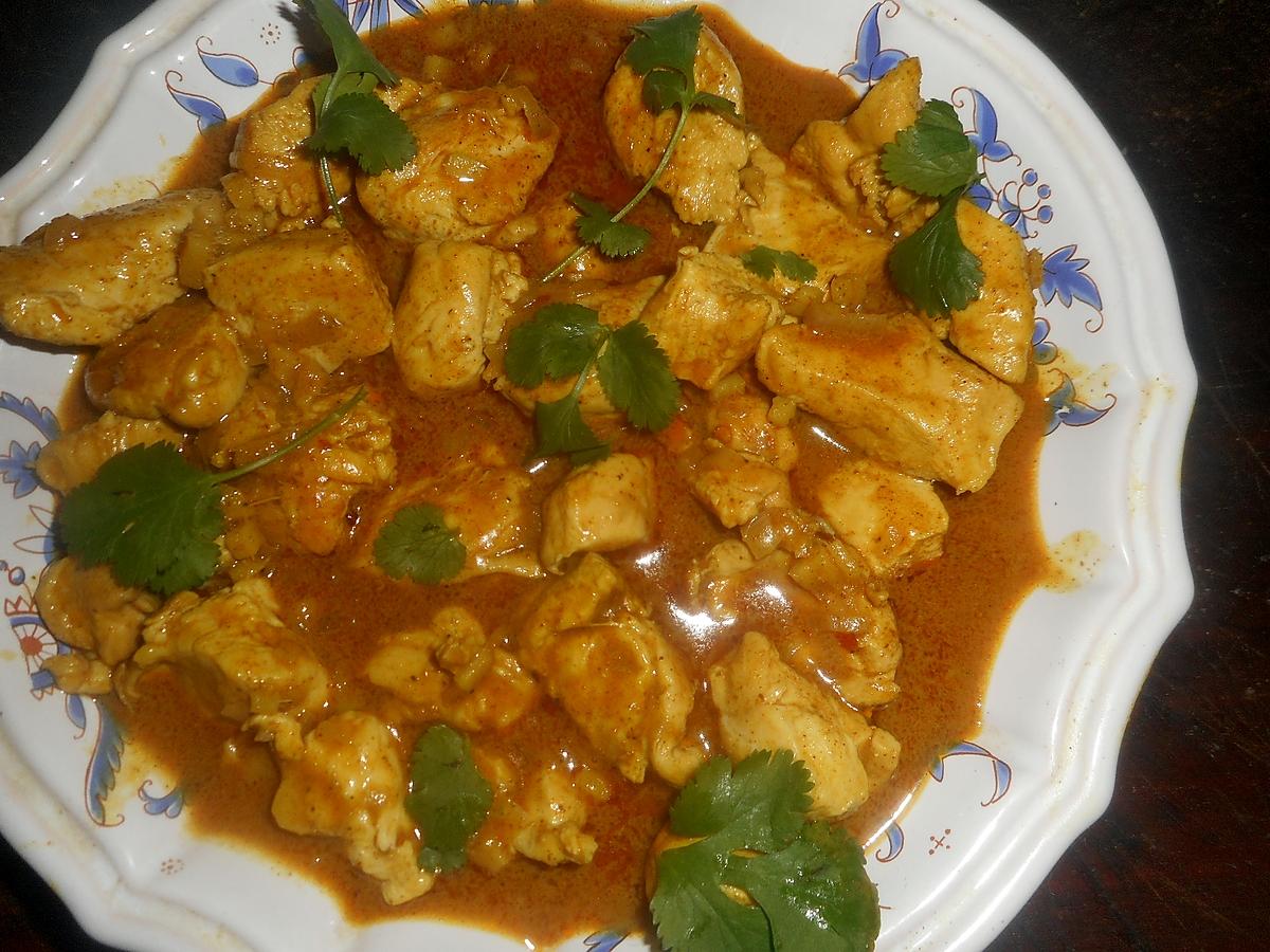 recette Filets de poulet au curry de madras