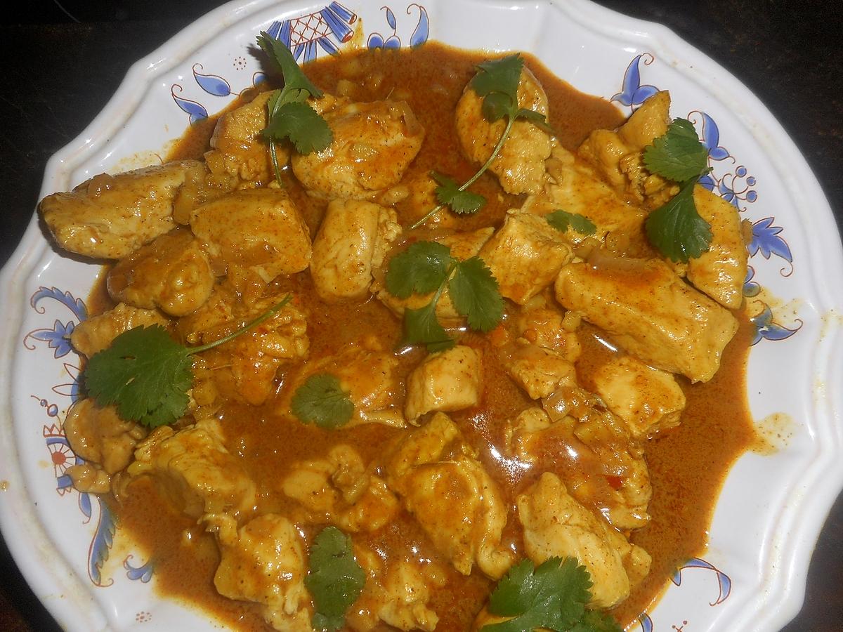 recette Filets de poulet au curry de madras