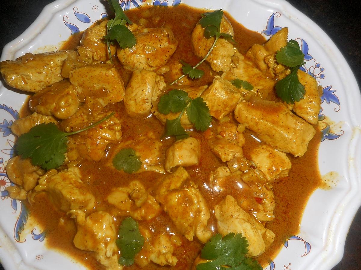 recette Filets de poulet au curry de madras